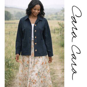 Cara Cara Forest Green Oversized Jacket Size M NWOT